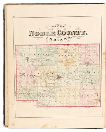 (INDIANA.) Baskin, Forster & Co. Illustrated Historical Atlas of the State of Indiana.